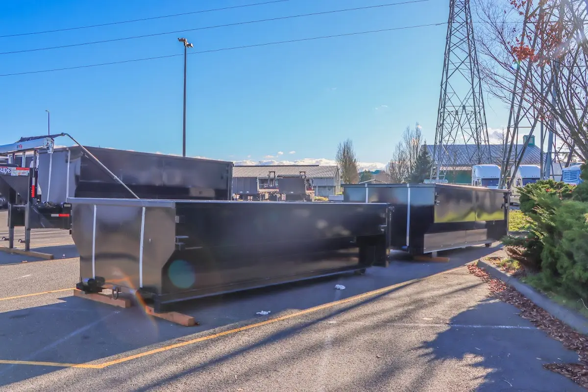 Roll-off dumpster ready for waste disposal at job site for Estate Cleanout Dumpster Rental in Monticello